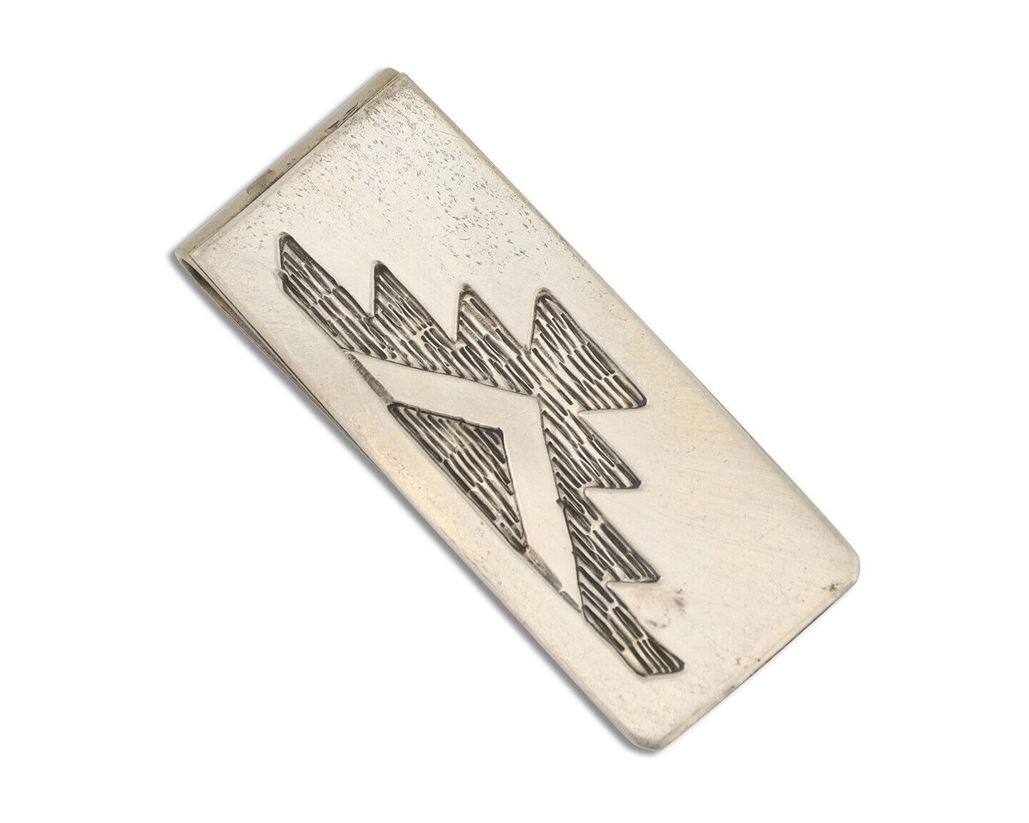 Navajo Money Clip Handmade .925 Silver & .999 Nickle C.80's