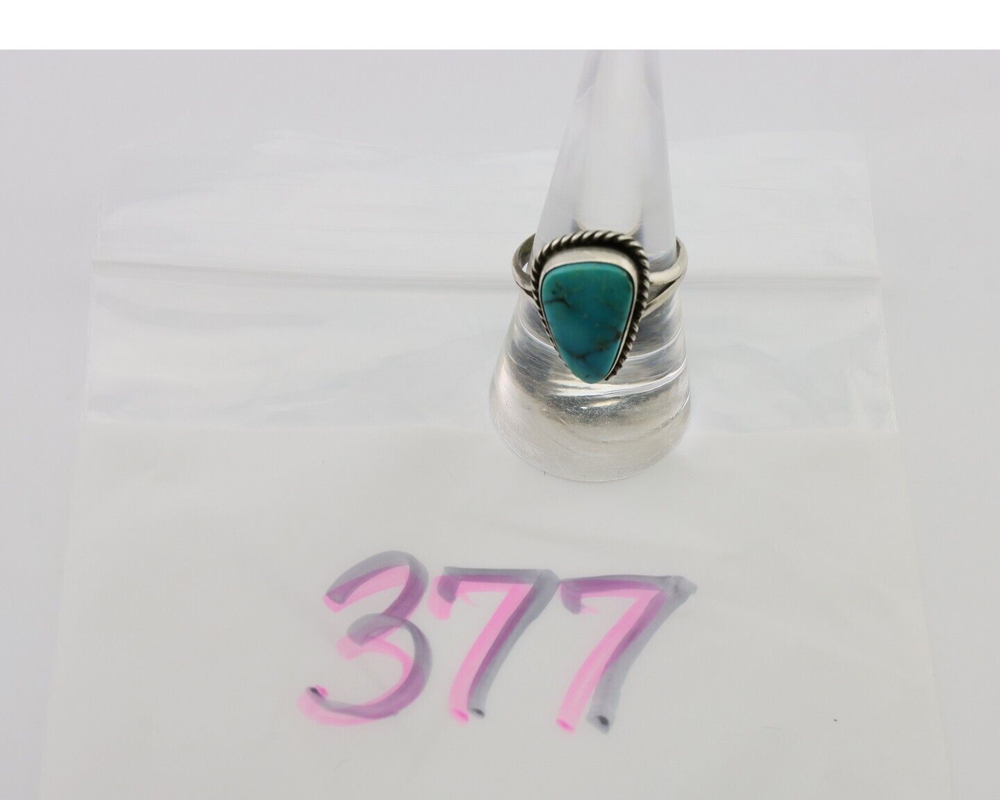 Navajo Handmade Ring 925 Silver Turquoise Native American Artist C.80's