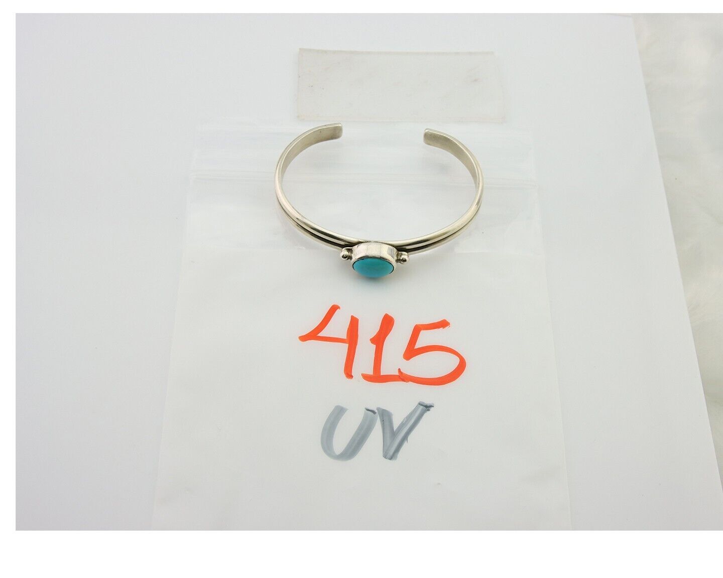 Navajo Bracelet 925 Silver Turquoise Cuff Native American Artist C.80's