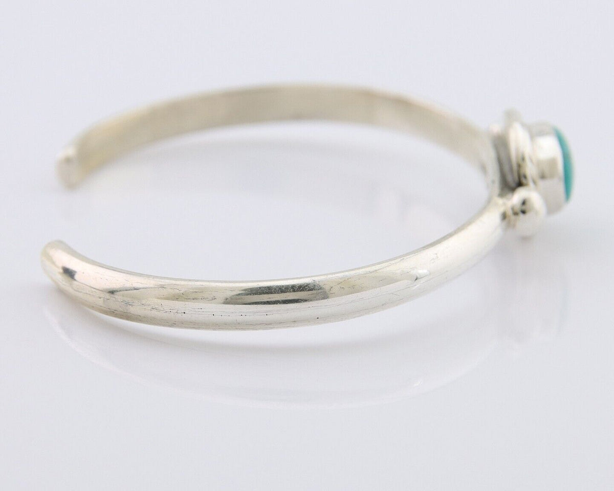 Navajo Bracelet 925 Silver Natural Turquoise Native American Artist C.80's