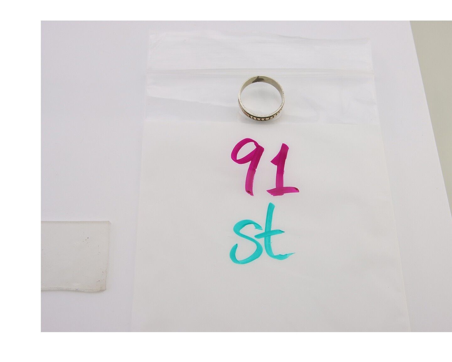 Navajo Handmade Ring 925 Silver & Gold Artist Signed E C.80's