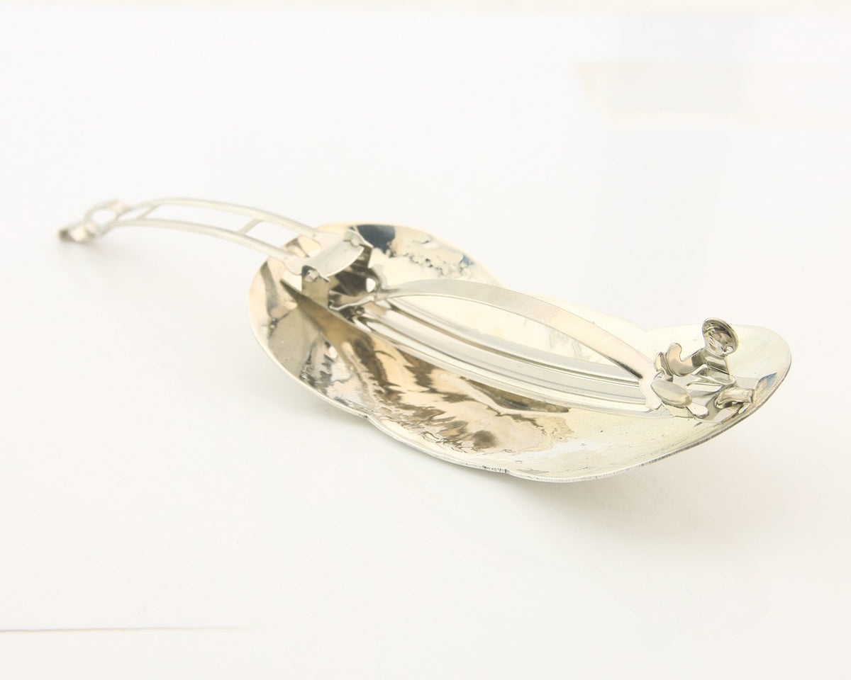 Vintage Navajo Barrette 925 Sterling Silver Hand Stamped Authentic Native Artist