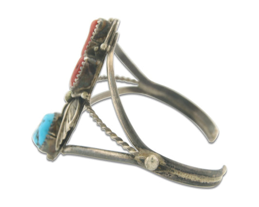 Vintage Navajo Bracelet 925 Silver Handmade Authentic Gemstone Signed C Yazzie