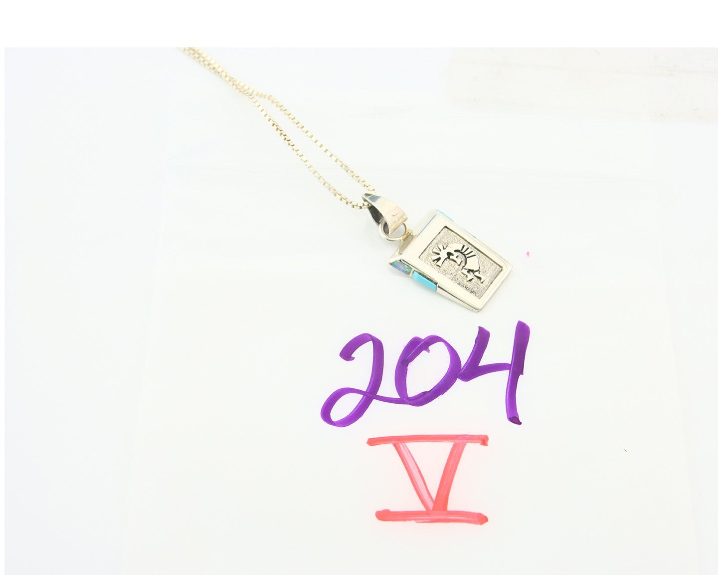 Navajo Sterling Silver Necklace Handmade Authentic Vintage Signed Leonard Jim