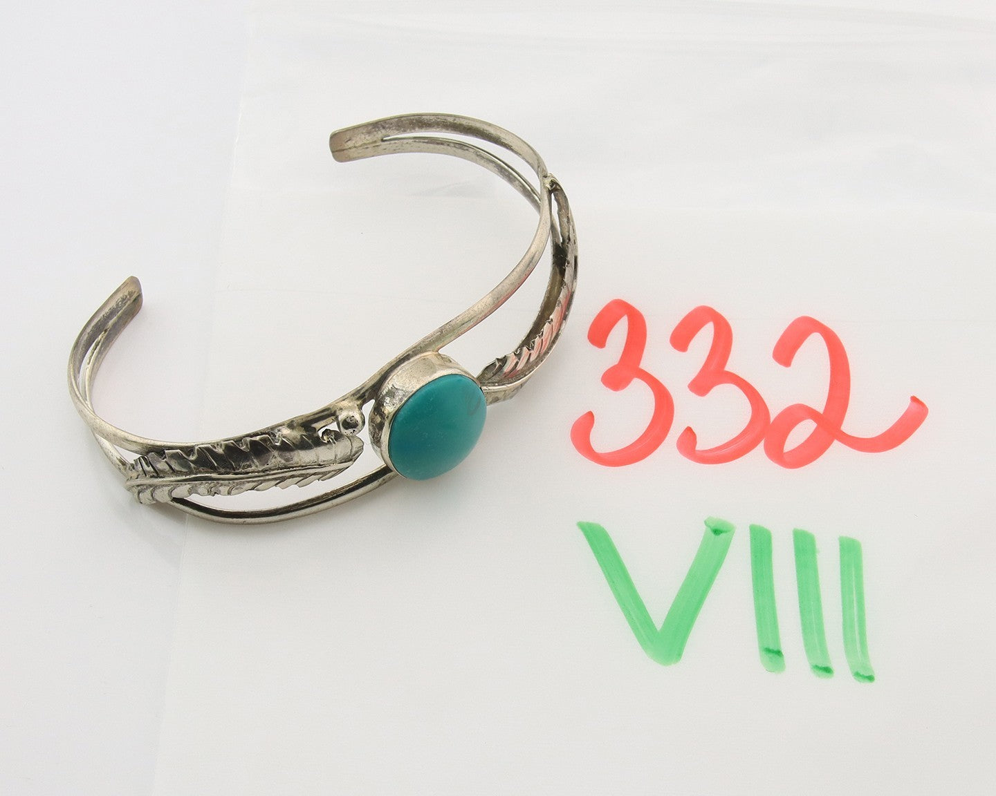 Navajo Bracelet Sterling Silver Turquoise Native American Artist Handmade