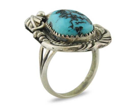 Vintage Navajo Ring 925 Sterling Natural Gemstone Native Artist Size 6.25