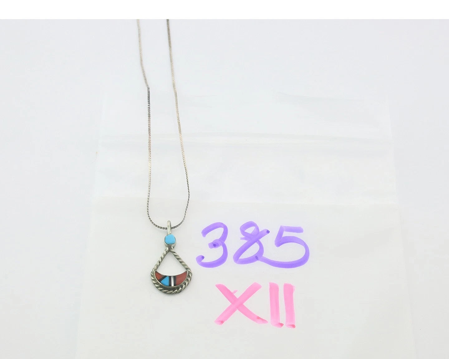 Navajo Necklace Sterling Silver Natural Blue Turquoise Vintage