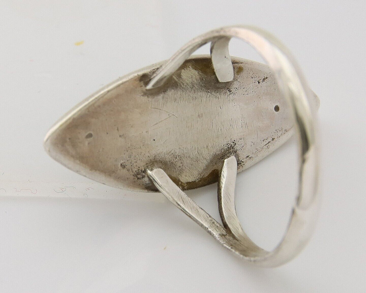 Navajo Ring 925 Silver Turquoise Shell Onyx Spiney Oyster Native Artist C80's