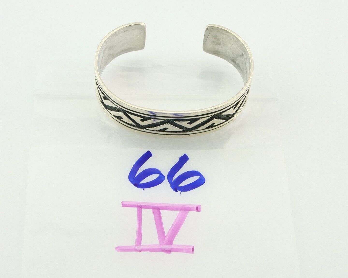 Navajo Bracelet 925 Silver Artist Signed Thomas Singer Cuff C.80's