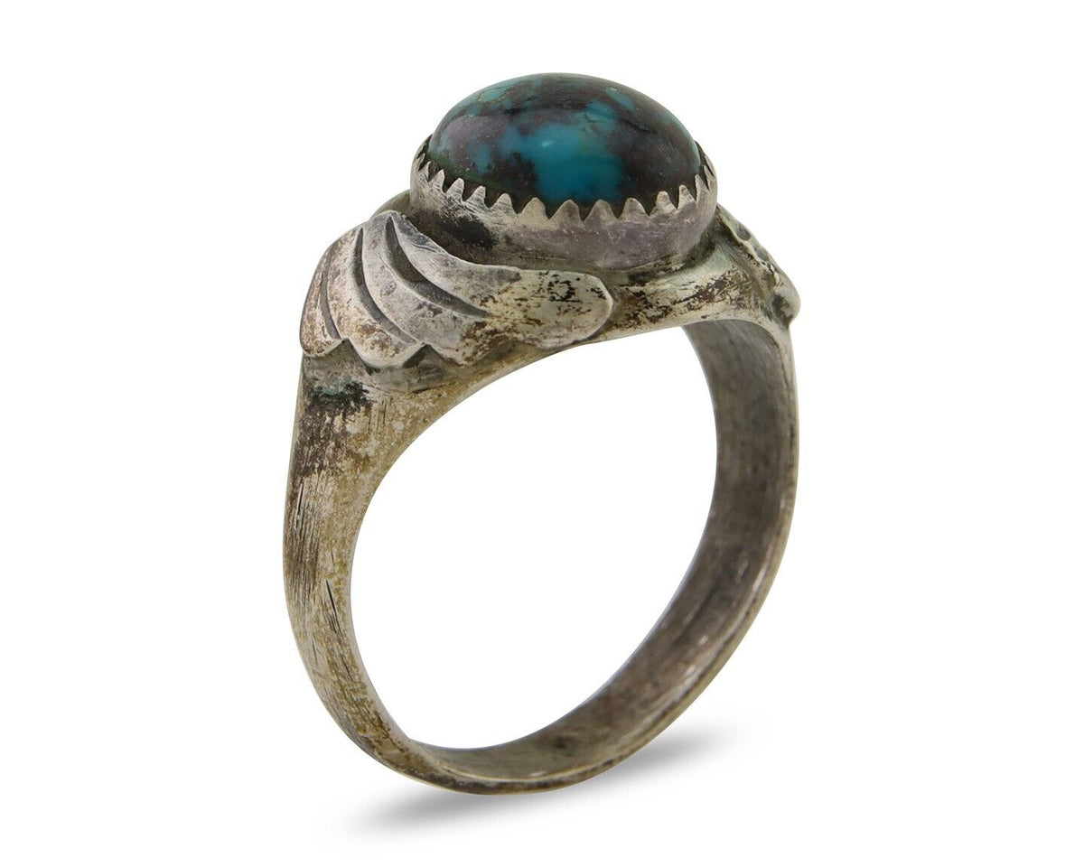 Navajo Ring 925 Silver Turquoise Turpen's Pawn Vault Artist Native C.80's