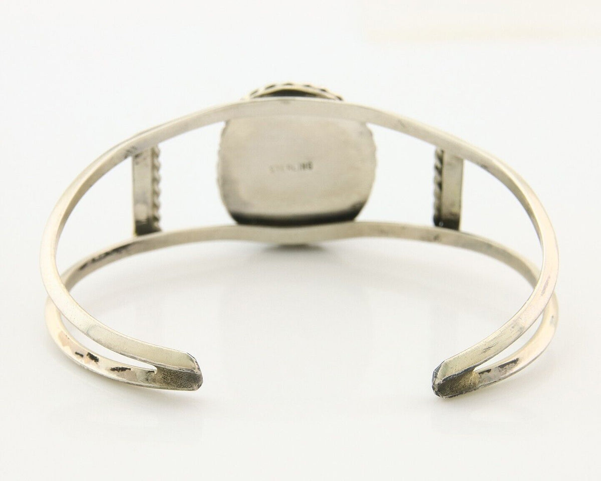 Navajo Bracelet 925 Silver Natural Blue Turquoise Native American Artist C.80s