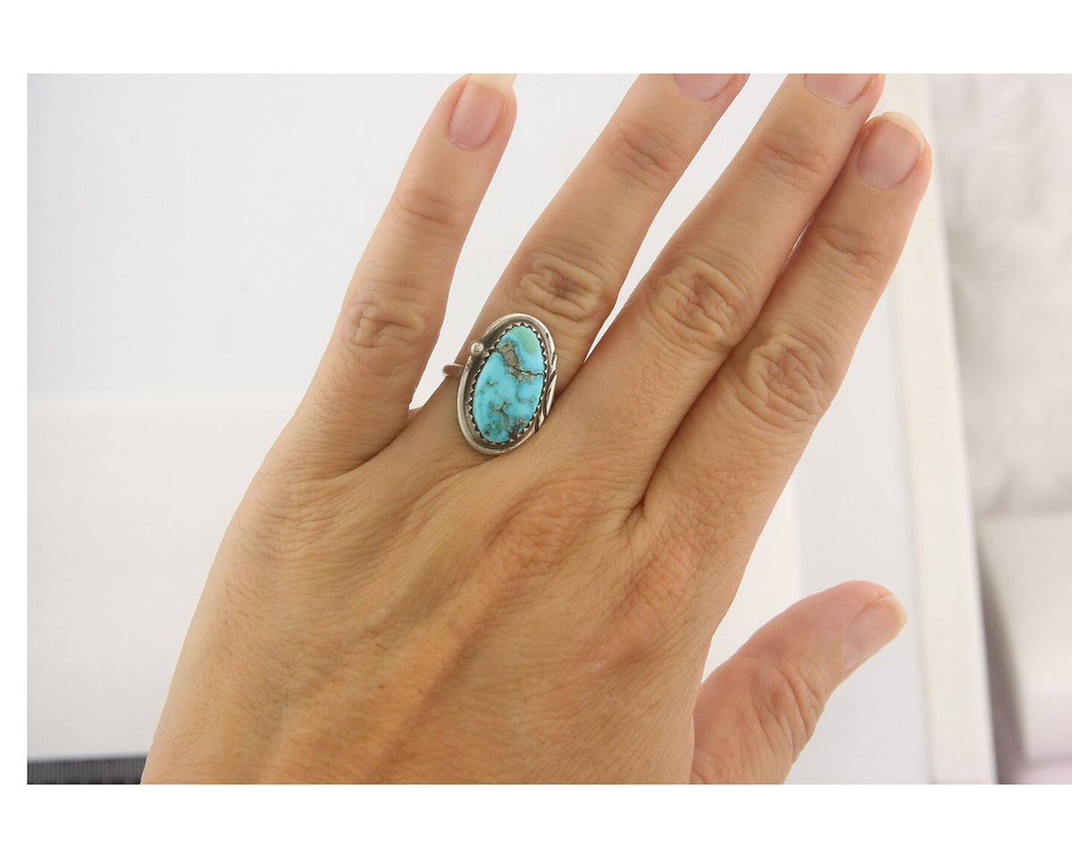 Vintage Navajo Ring 925 Sterling Authentic Raymond Yazzie Size 5.25