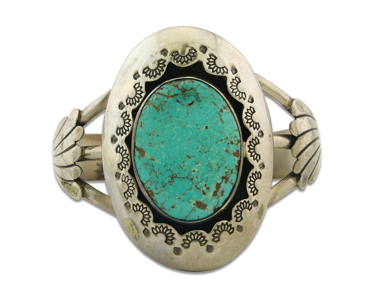 Vintage Navajo Bracelet 925 Silver Turquoise Handmade Authentic Signed M Montoya