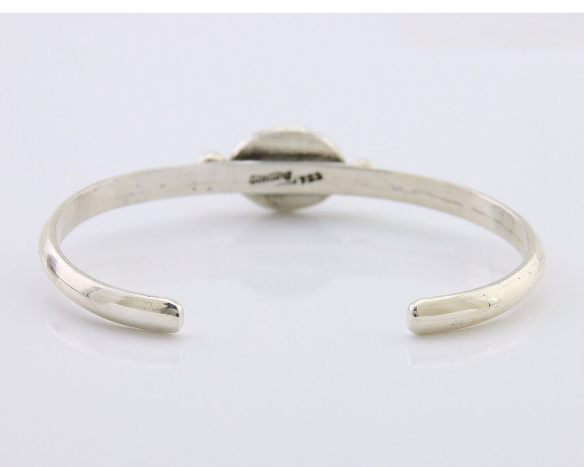 Navajo Bracelet 925 Silver Natural Turquoise Native American Artist C.80's
