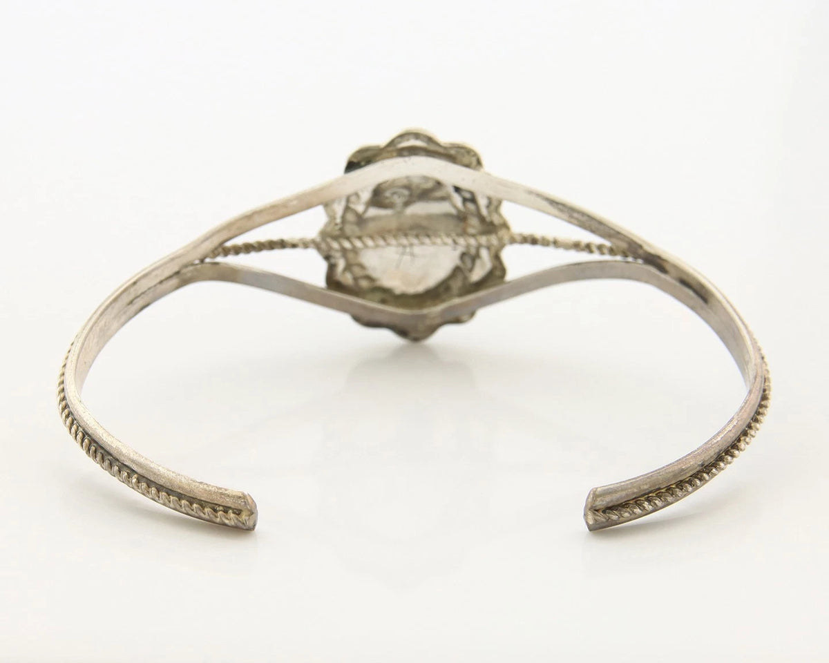 Navajo Cuff Bracelet Sterling Silver Handmade Vintage Gemstone