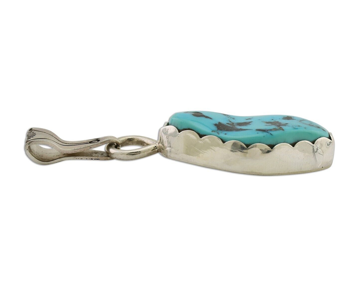 Navajo Necklace Pendant 925 Silver Turquoise Artist Tony Guerro C.80's