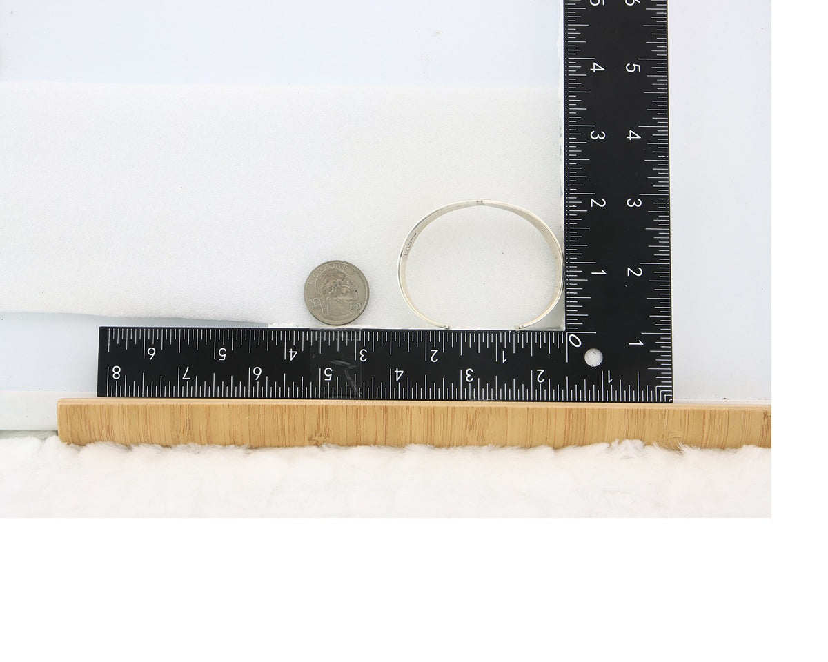 Navajo Cuff Bracelet Sterling Silver & Gold Vintage Signed RL