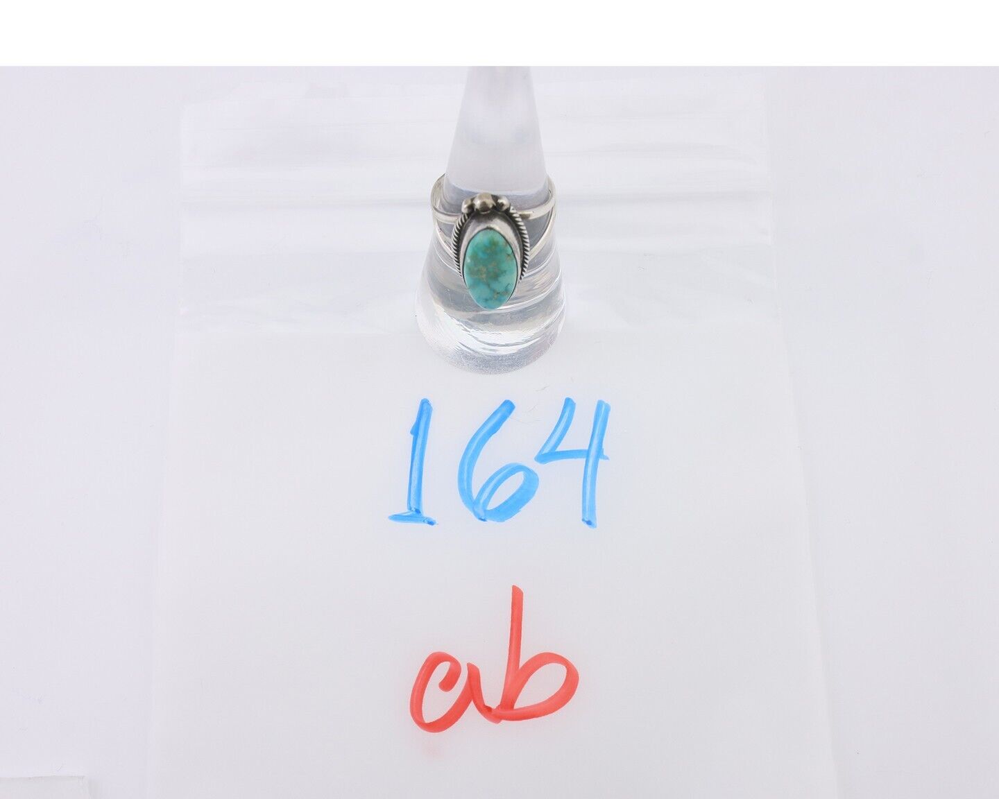 Navajo Ring 925 Silver Natural Blue Turquoise Artist Signed Jack Whittaker C.80s