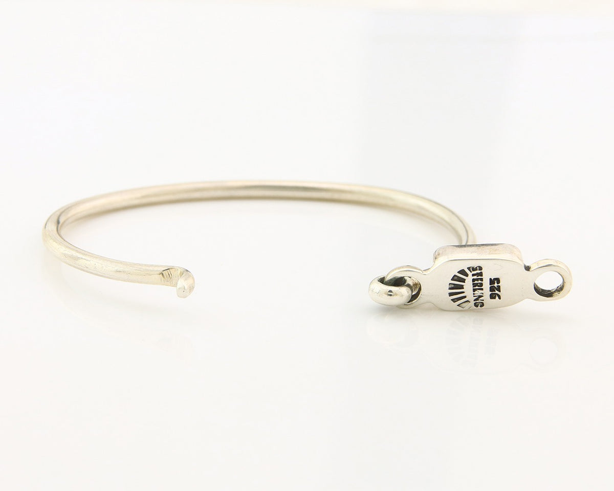 Navajo Bracelet Sterling Silver Natural Red Coral Artist Signed Sunrise