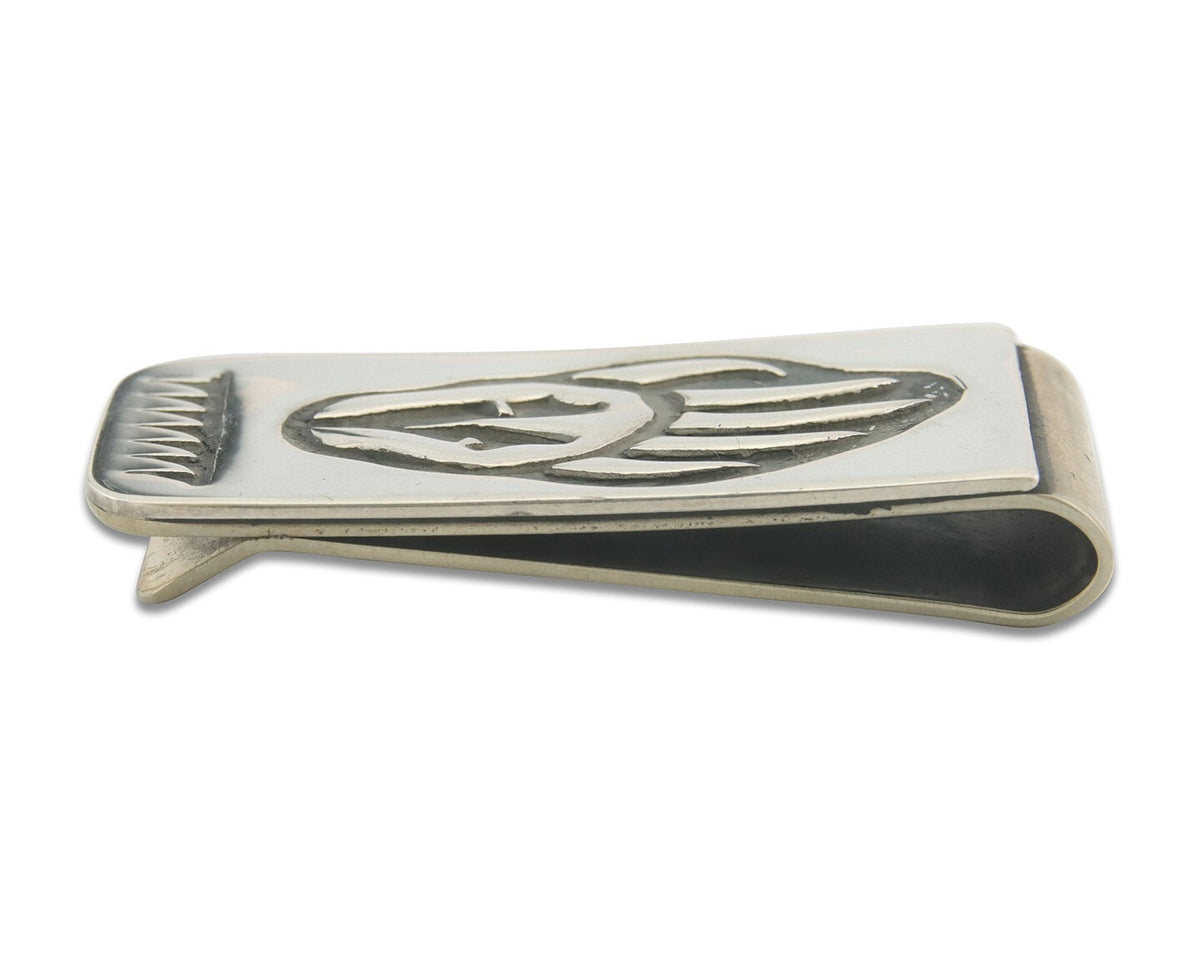 Navajo Money Clip 925 Silver & 999 Nickle Animal Claw Native Artist C.80's