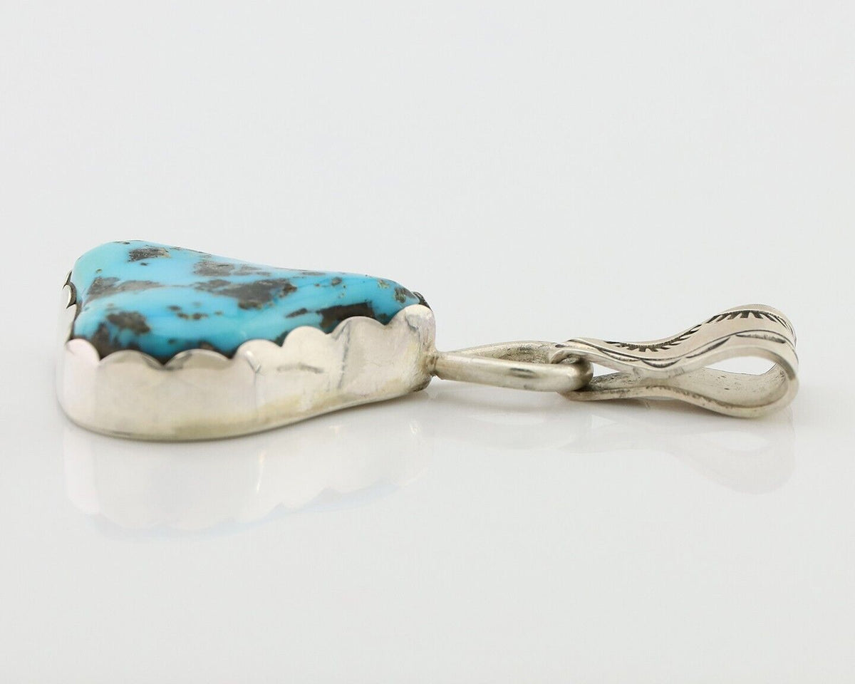 Navajo Necklace Pendant 925 Silver Turquoise Artist Tony Guerro C.80's