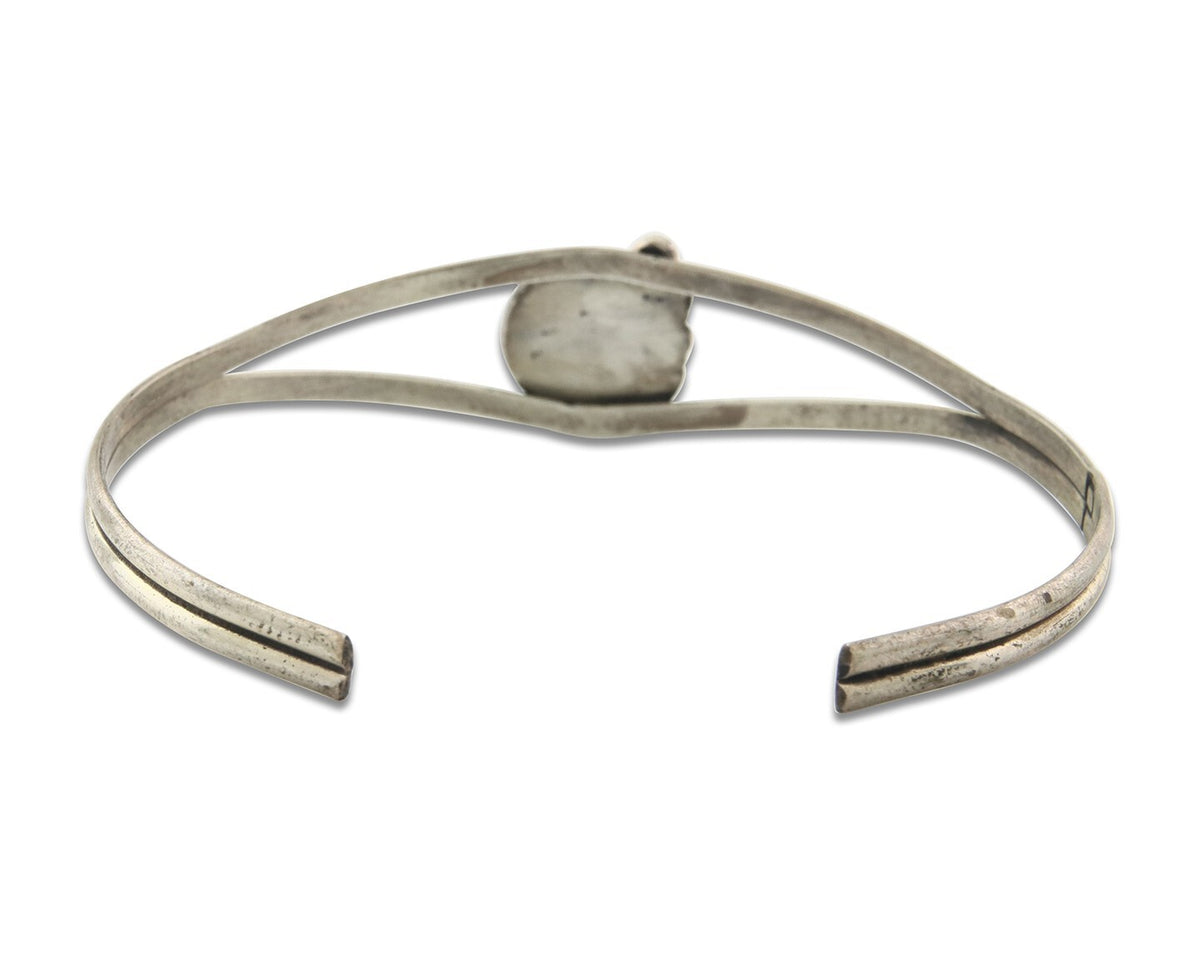 Vintage Navajo Bracelet 925 Silver Blue Turquoise Handmade Signed P