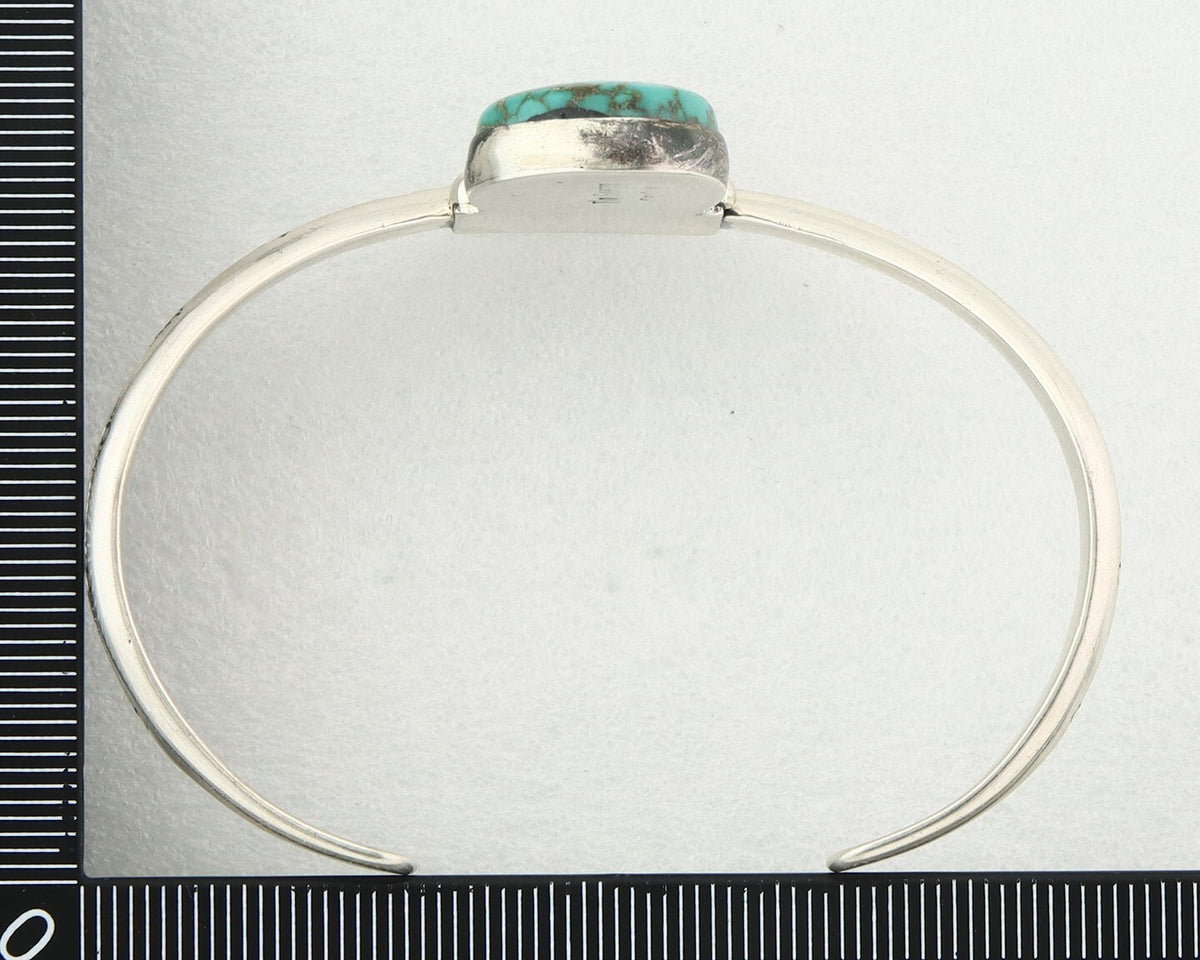 Vintage Navajo Bracelet 925 Silver Turquoise Handmade Signed Tim Guerro