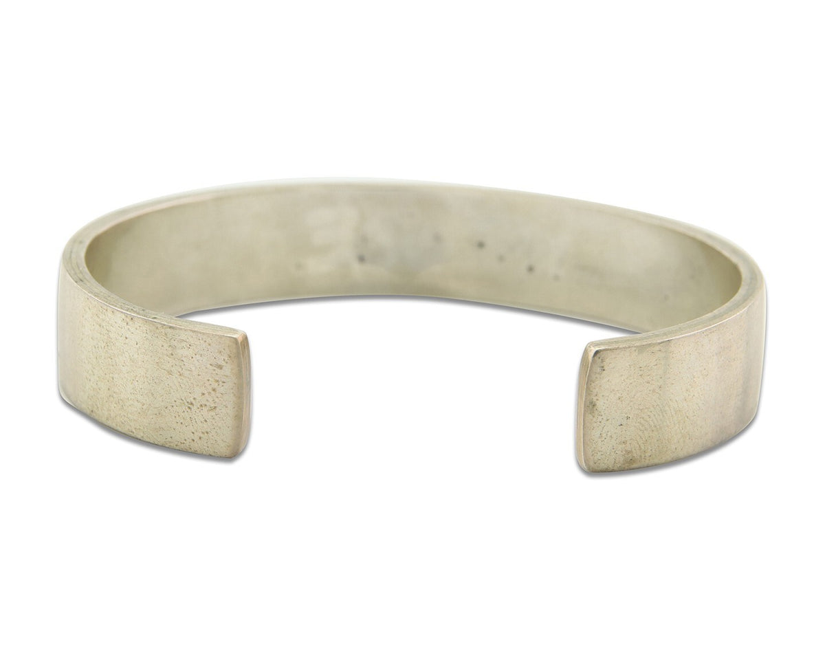 Vintage Hopi Bracelet 925 Silver Signed CUCH & Mountains Authentic Traditional