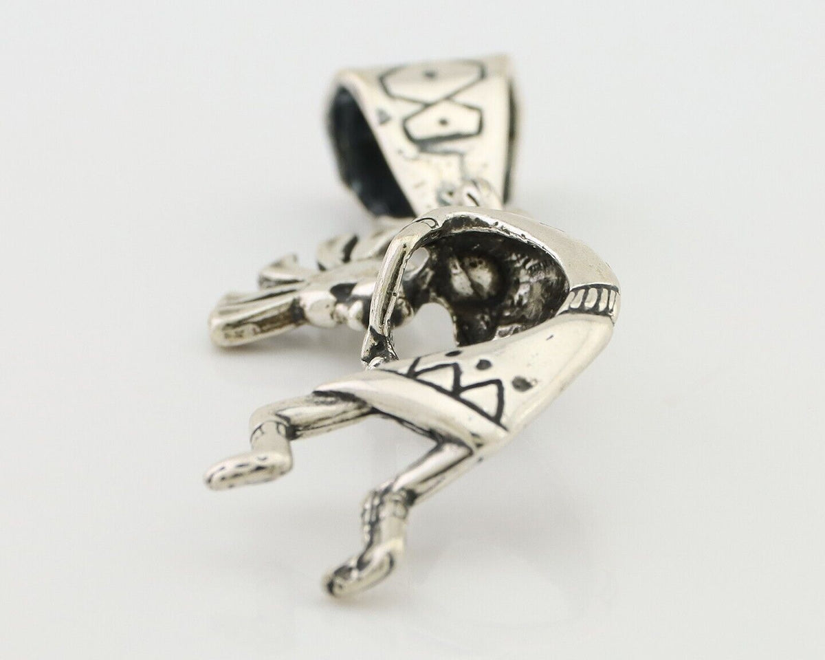 Navajo Kokopelli Pendant 925 Sterling Silver Native Artist Masha C.80's