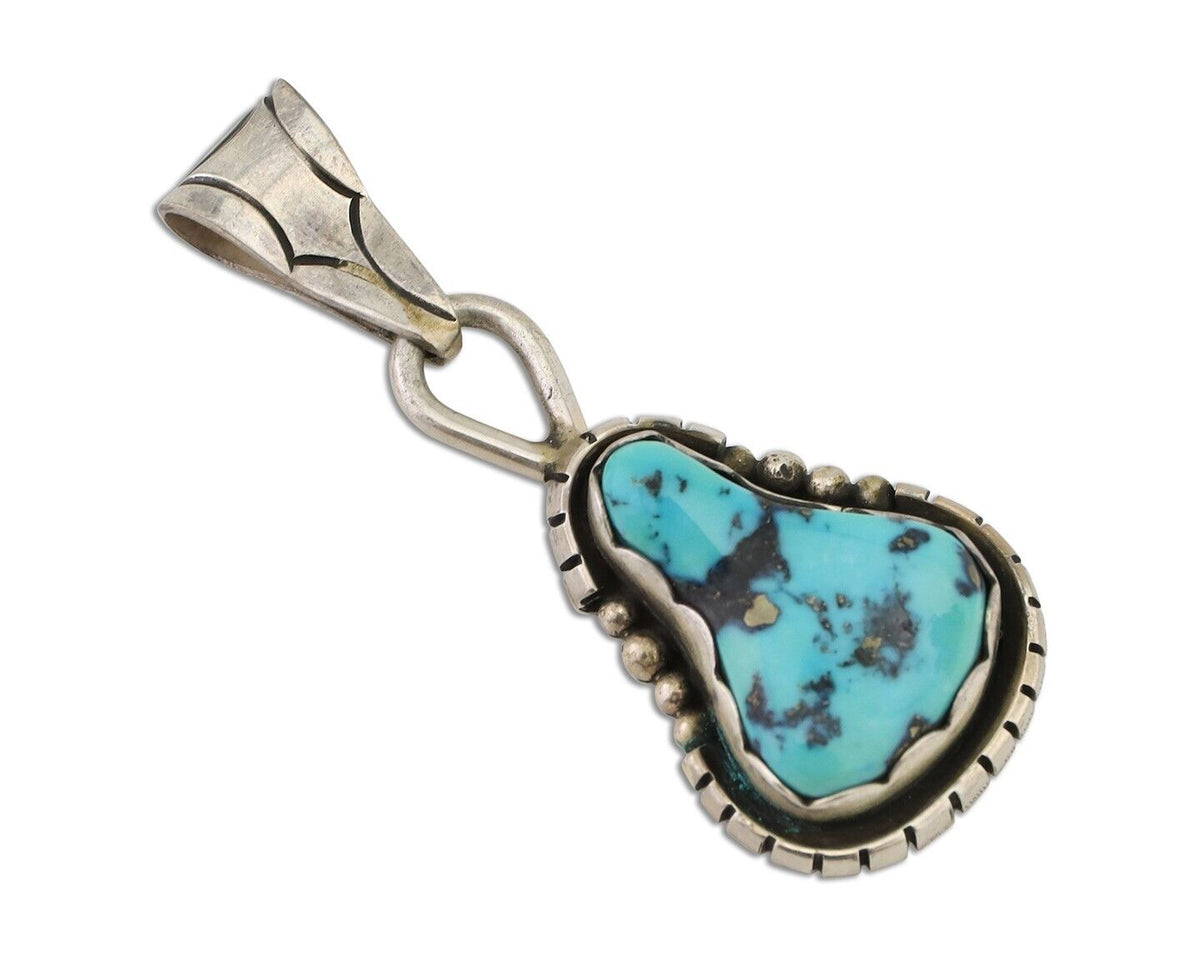 Navajo Necklace Pendant 925 Silver Turquoise Artist Tony Guerro C.80's