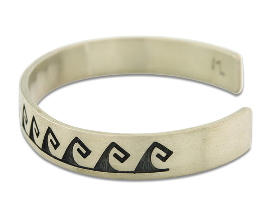 Vintage Hopi Bracelet 925 Silver Signed Effie Tawahongva & ML Authentic
