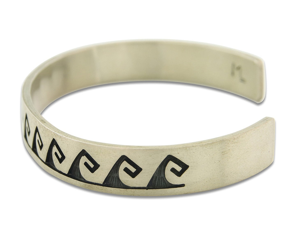 Vintage Hopi Bracelet 925 Silver Signed Effie Tawahongva & ML Authentic