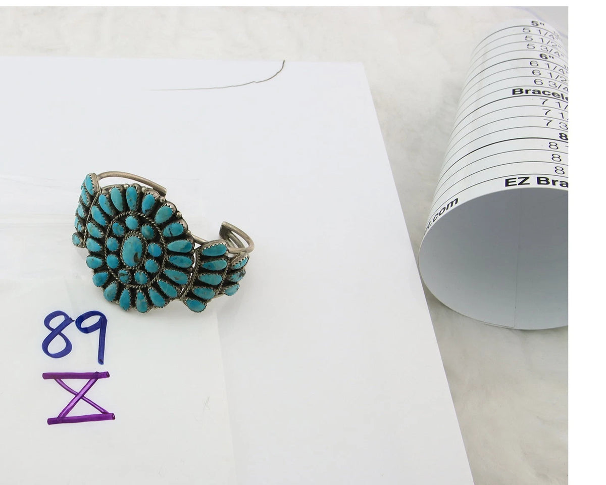 Navajo Cuff Bracelet Sterling Silver Authentic Turquoise Signed Ben Boyd
