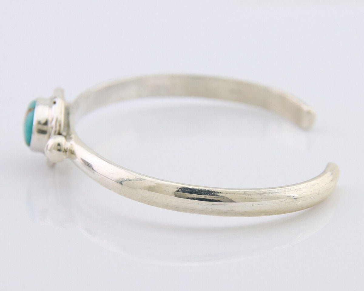 Navajo Bracelet 925 Silver Natural Turquoise Native American Artist C.80's