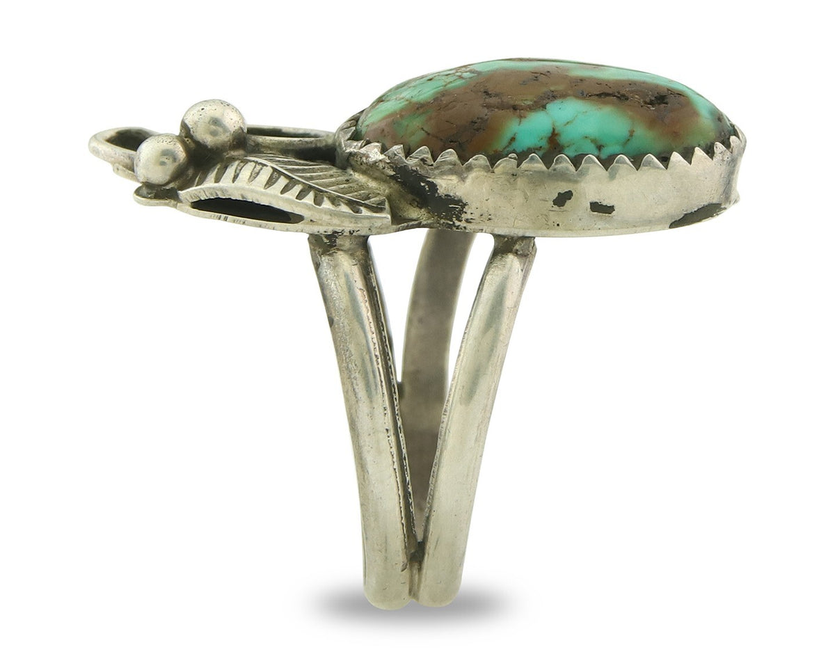 Vintage Navajo Ring 925 Sterling Silver Authentic Royston Turquoise Size 7.0