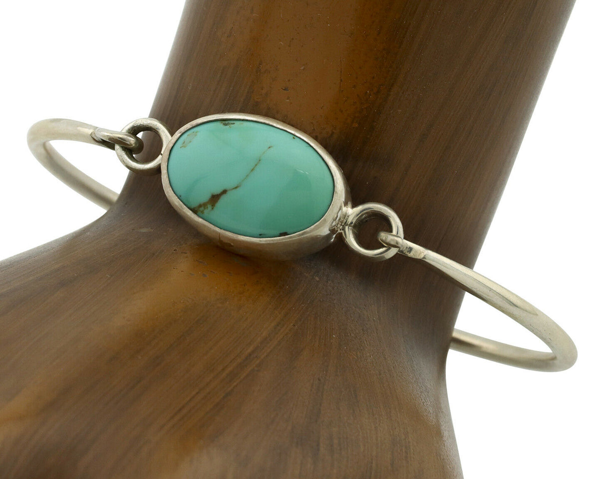 Navajo Bracelet .925 Silver Blue Arizona Turquoise Native American Artist C.90's
