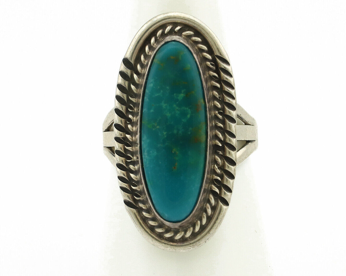 Navajo Ring 925 Silver Southwest Blue Turquoise Artist Signed Begay C.80's