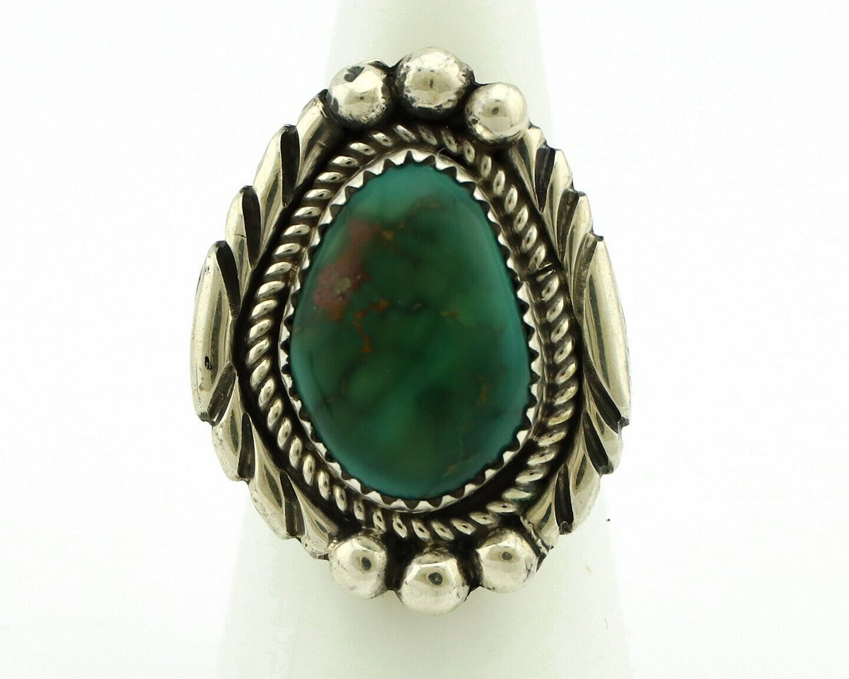Navajo Ring .925 Silver Royston Turquoise Native Artist Signed C.80's