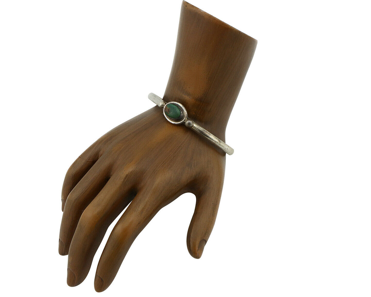 Navajo Bracelet .925 Silver Royston Turquoise Native American Artist C.90's