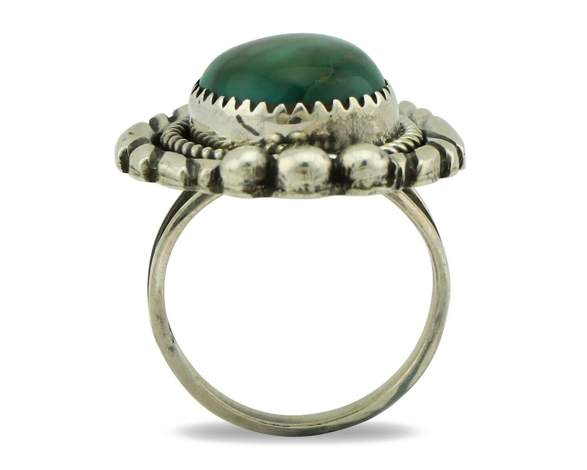 Navajo Ring .925 Silver Royston Turquoise Native Artist Signed C.80's