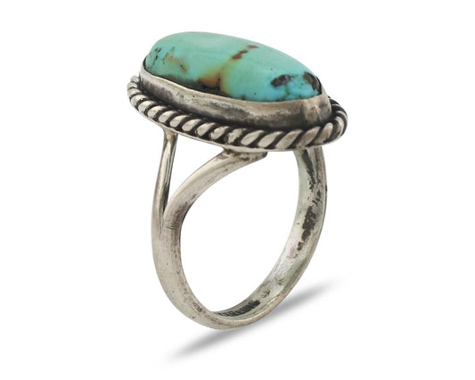 Navajo Handmade Ring 925 Silver Royston Turquoise Native Artist C.80's