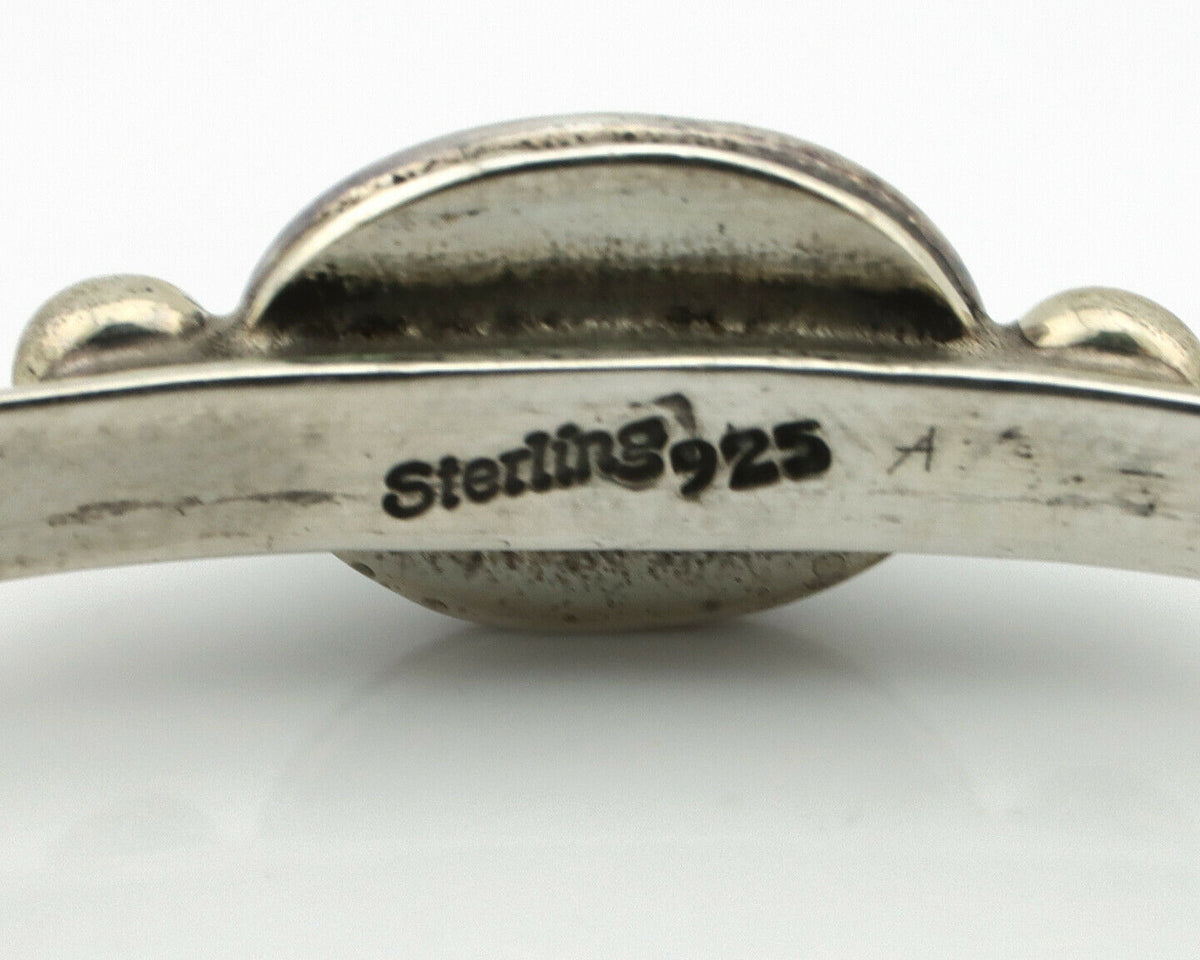 Navajo Bracelet .925 Silver Bisbee Turquoise Native American Artist C.90's