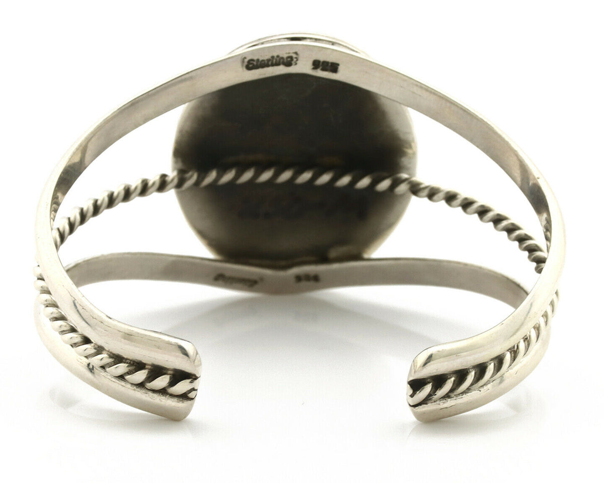 Navajo Bracelet .925 Silver Black Onyx Artist Native American C.90's