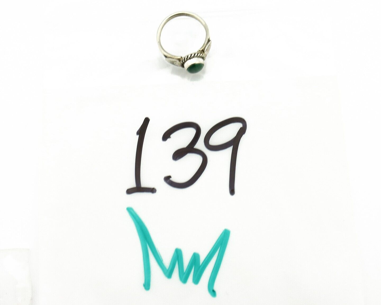 Navajo Handmade Ring 925 Silver Blue Turquoise & Coral Native American C.80's