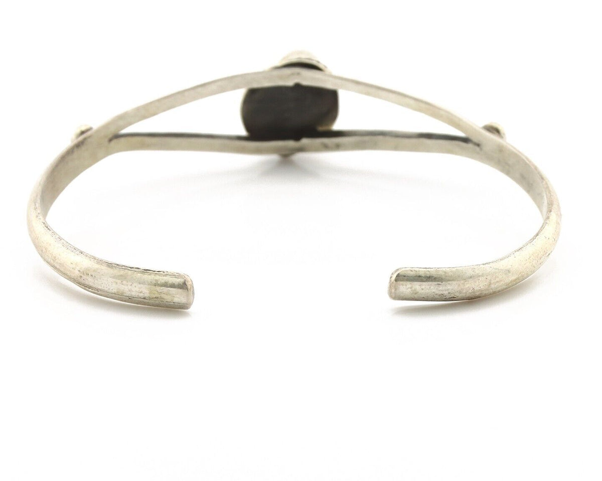 Women's Navajo Bracelet 925 Silver Natural Pink Mussel Native American C.80's