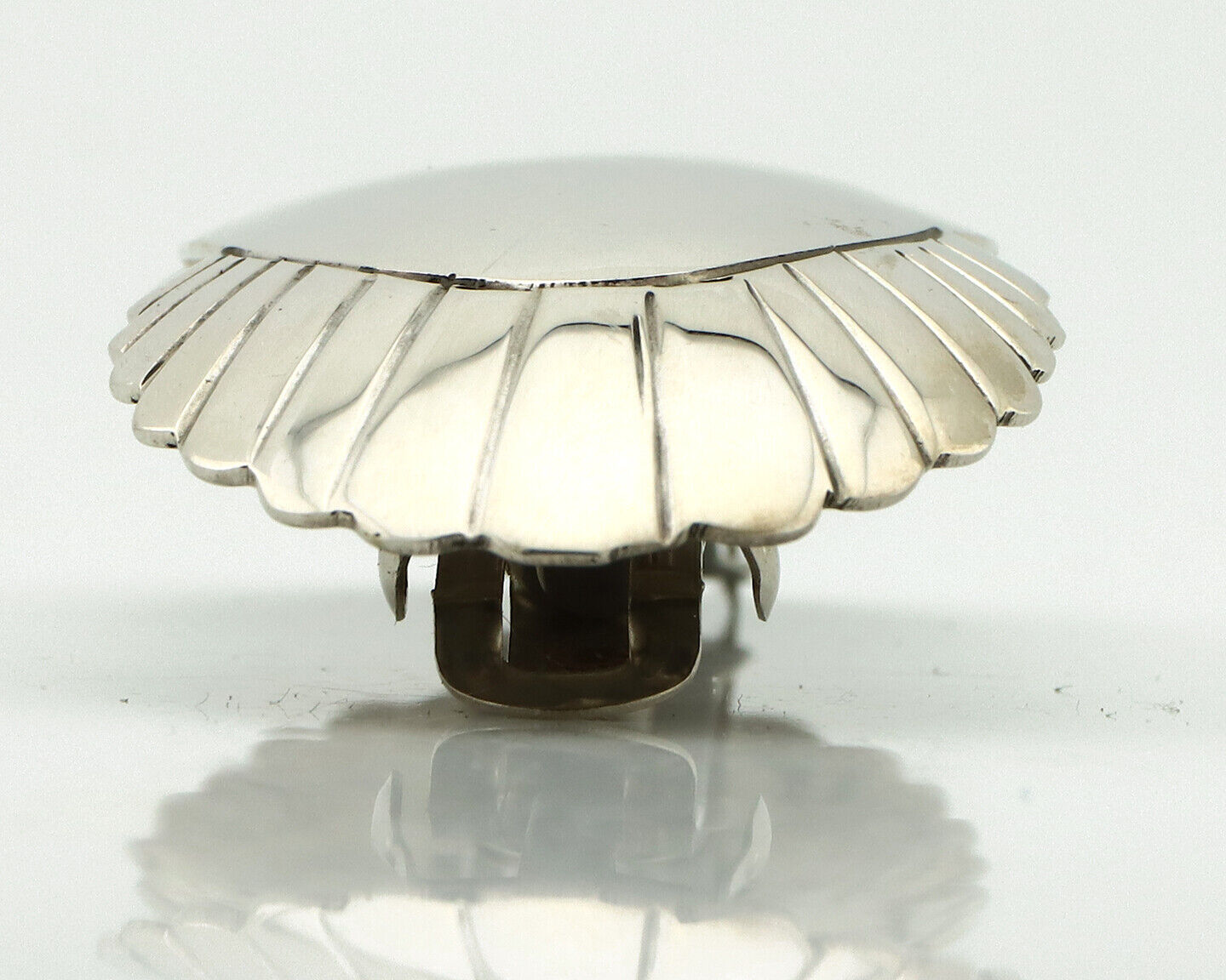 Navajo Hair Clip Barrette .925 Silver Hand Stamped Artist Signed C Montoya C80s