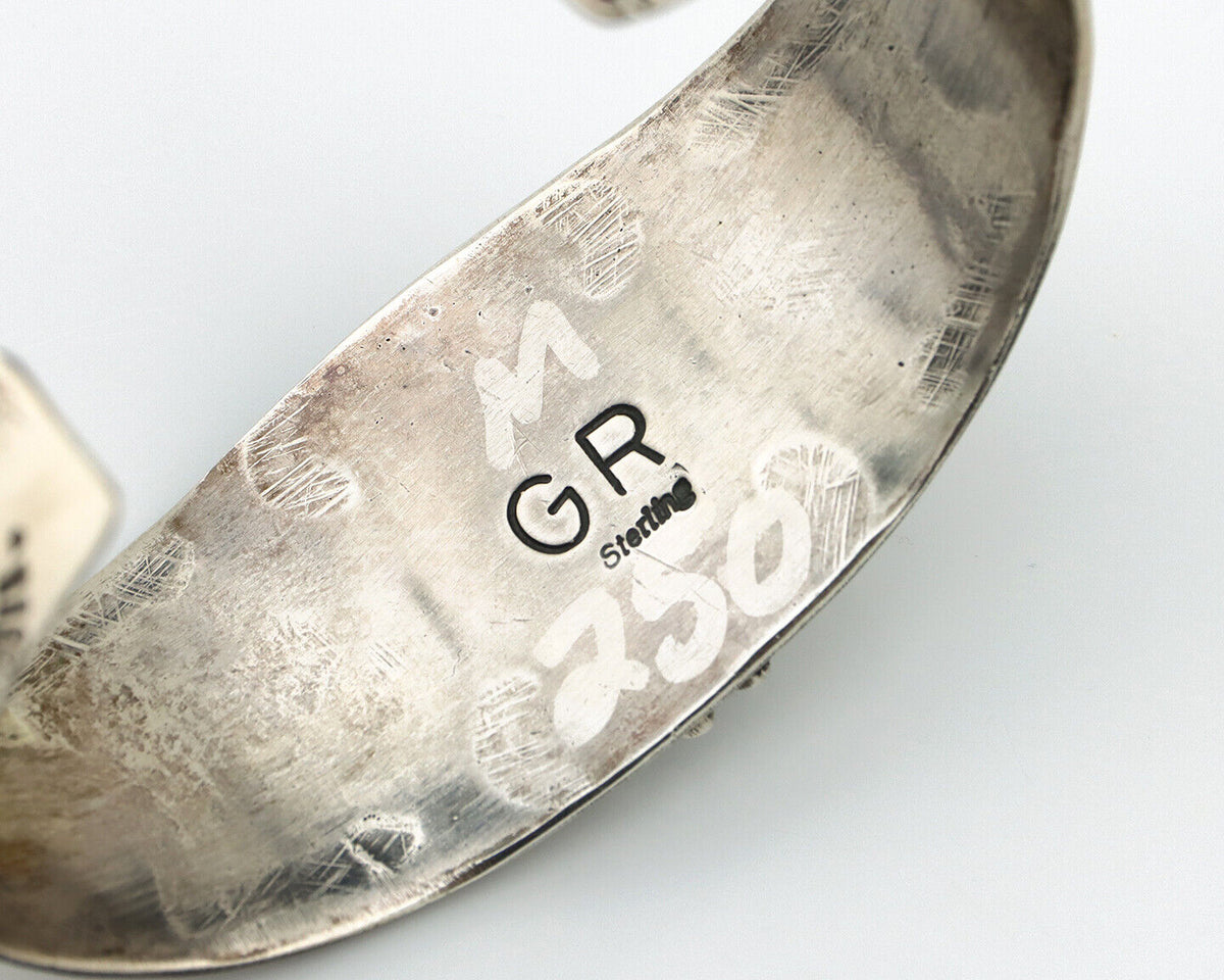 Women's Navajo .925 Silver Natural Turquoise Artist Signed GR C.80's