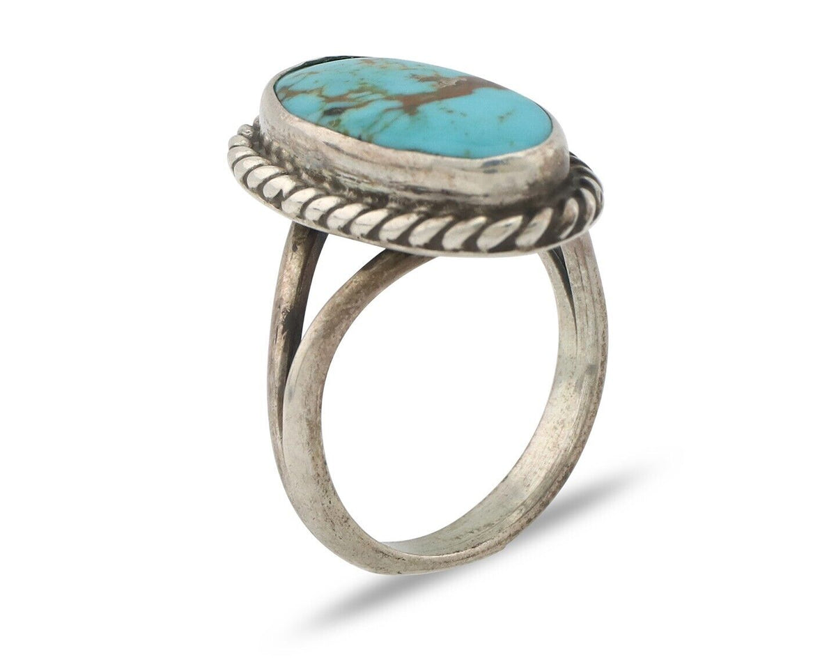 Navajo Handmade Ring 925 Silver Southwest Turquoise Native Artist C.80's