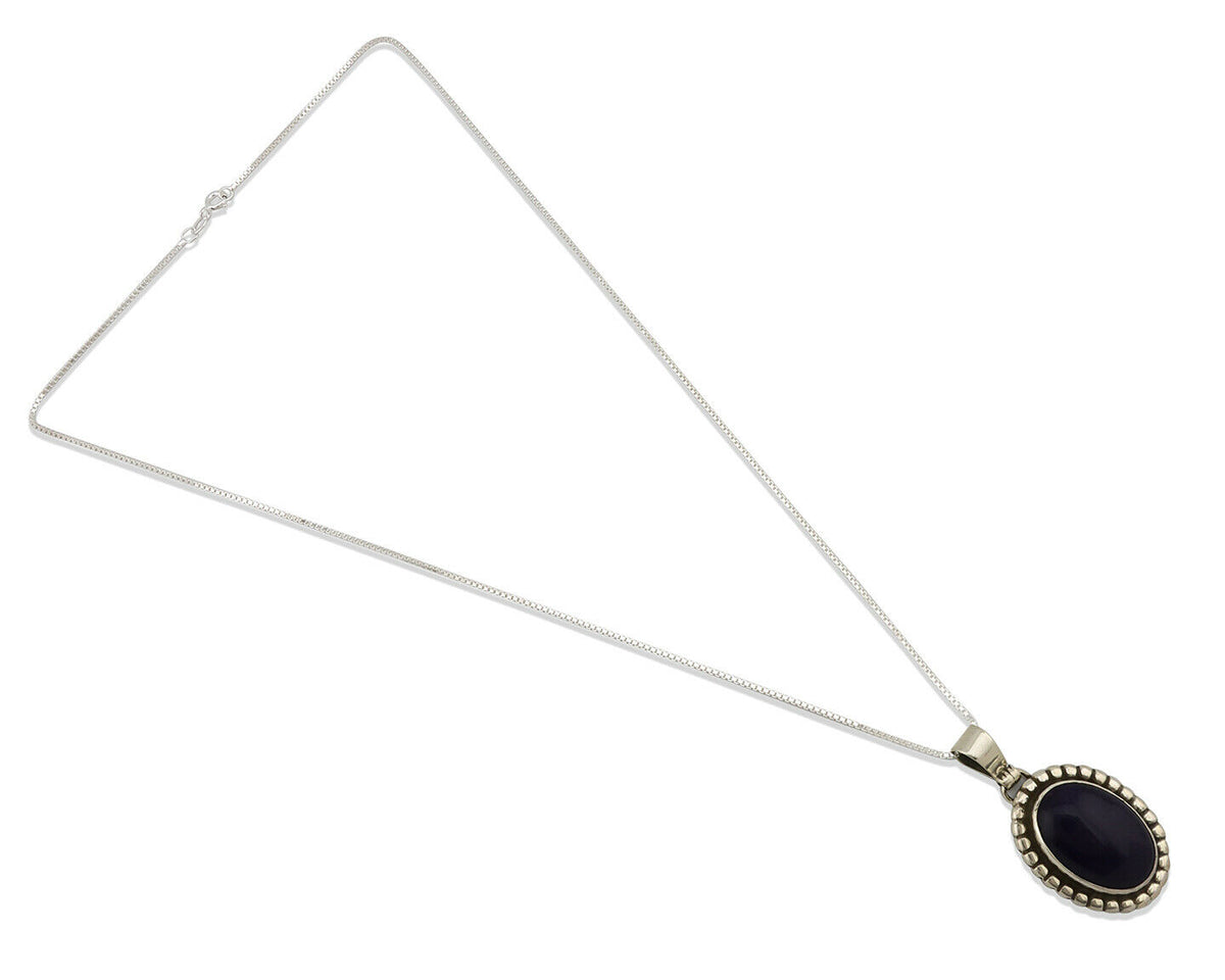 Navajo Necklace .925 Silver Natural Sugilite Apache Manufacturing C.80's