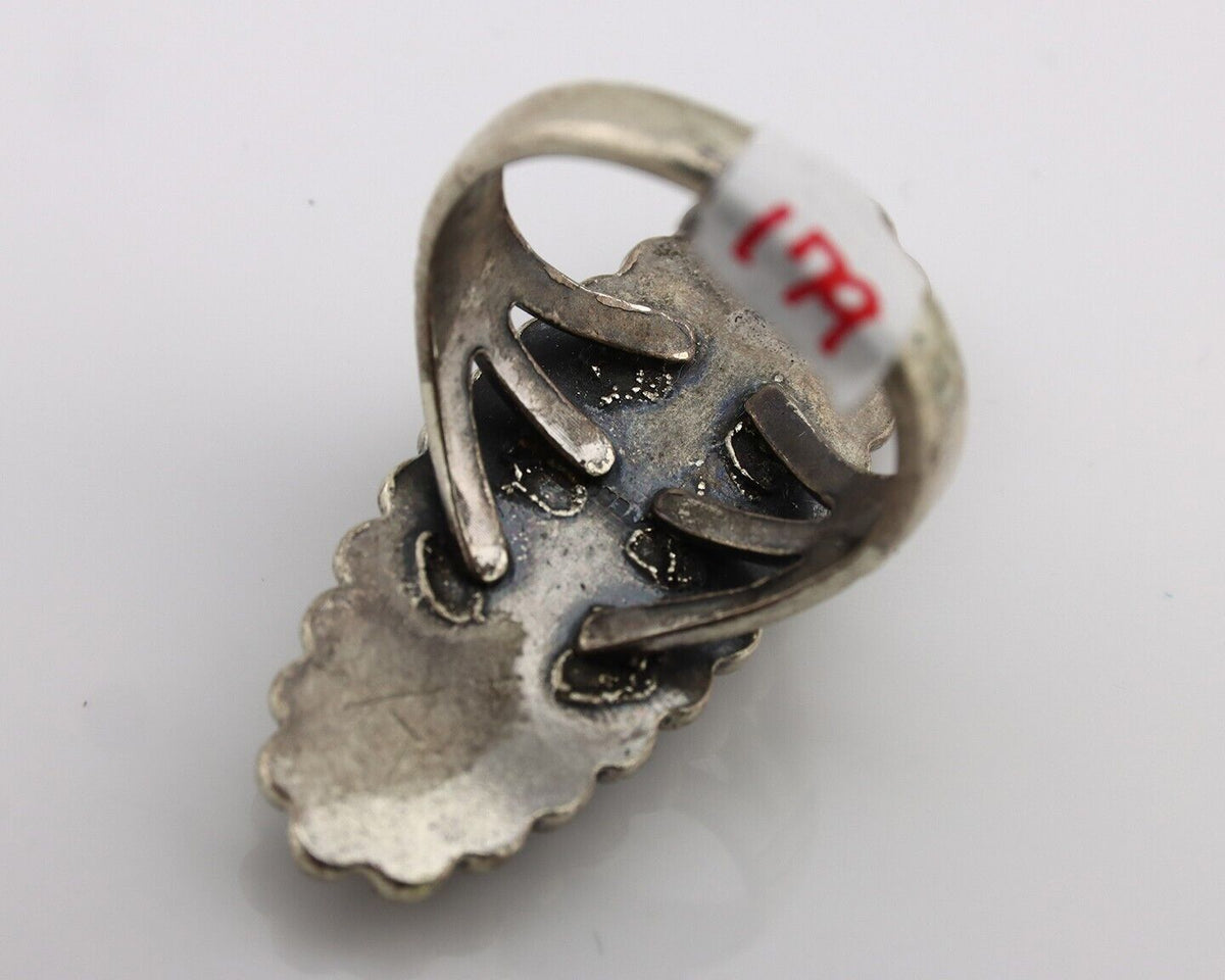Navajo Handmade Ring 925 Silver Turquoise Native American Artist C.80's